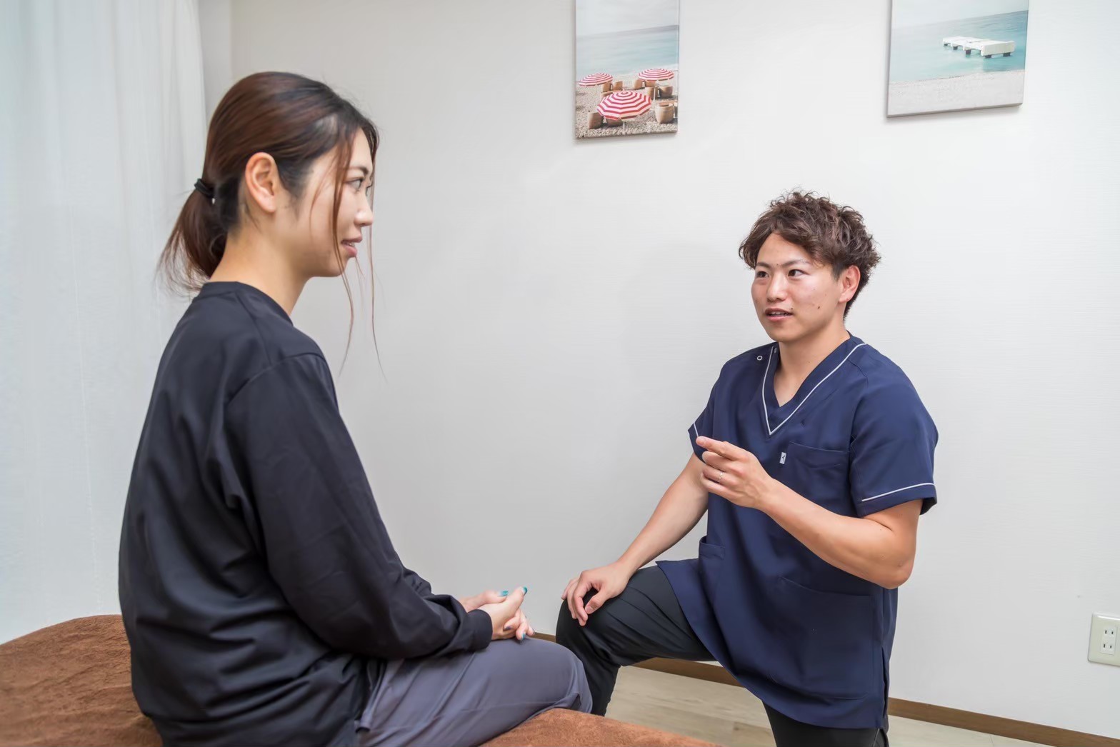 施術後の再評価の様子